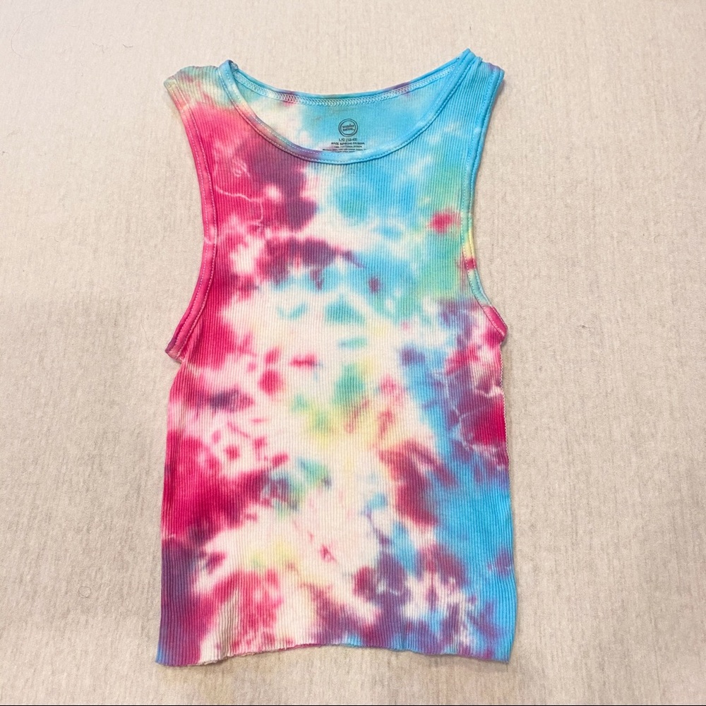 TIE DYE CROPPED TANK TOP